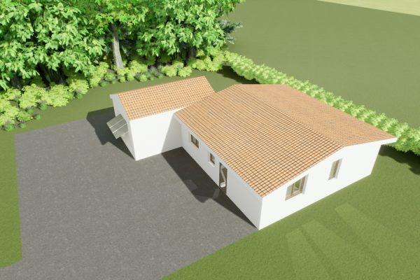 Front 65m2 mit Garage